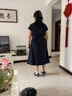 羅蒙（ROMON）真絲緞面垂感連衣裙子女裝夏季2025新款氣質(zhì)收腰法式polo領(lǐng)襯衫裙 石墨色 2XL 尺碼偏小建議拍大一碼 曬單實(shí)拍圖
