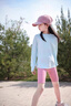 優(yōu)優(yōu)1點(diǎn)（Yoyo one）女童防曬衣夏季罩衫薄款運動(dòng)長(cháng)袖兒童冰絲涼感速干衣 19690藍色防曬T恤 【UPF50+】 150 曬單實(shí)拍圖