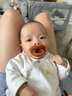 煦凜日本安撫奶嘴0-3-6個月1歲以上防脹氣齙牙仿母乳新生兒超軟全硅膠 日用款哄睡  0-18個月 1支裝 曬單實拍圖