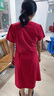 兒子結(jié)婚媽媽穿的喜慶衣服夏季婚禮禮服連衣裙年輕喜婆婆婚宴裝婚慶丈母娘旗袍 紅色 3XL【建議125-135斤】 曬單實拍圖