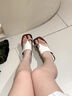 爾山集 人字拖套趾拖鞋外穿女夏厚底增高法式溫柔風(fēng)沙灘時(shí)尚方頭涼拖 白色 36碼 曬單實(shí)拍圖