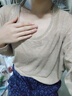 JIOESC防曬罩衫長(zhǎng)袖t恤女打底衫女士洋氣可外穿內(nèi)搭純欲風(fēng)上衣慵懶夏季 兩件套燕麥色上衣 均碼 【建議80-130斤】 曬單實(shí)拍圖