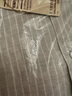 無印良品（MUJI）男式 漢麻水洗 長袖襯衫 男士襯衣外套上衣男款夏季 男裝AC218A5S 灰色條紋 S (165/84A) 曬單實(shí)拍圖