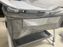 ANGI BABY新生兒嬰兒床帶尿布臺可拼接大床寶寶搖搖床可移動多功能哄睡神器 莫蘭迪灰 尿布臺+椰棕棕墊+禮包 曬單實拍圖
