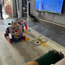 babycare多功能學(xué)步車 嬰兒學(xué)步車手推車 防o型腿寶寶學(xué)步嬰兒學(xué)走路助步 格里藍(lán)【可推可滑行可玩】 曬單實(shí)拍圖