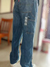 Levi's李維斯25年秋冬新款美式男士565寬松直筒休閑牛仔長褲A5756 中藍 32 (32) 曬單實拍圖