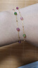 若華（RUOHUA）糖果 滿(mǎn)天星碧璽項鏈女黃18K金串珠吊墜生日禮物送女友禮物 40cm 曬單實(shí)拍圖