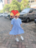 左西女童連衣裙純棉襯衫裙兒童娃娃裙夏2025新款女孩公主裙 藍(lán)色 120 曬單實拍圖