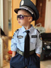 G.DUCKKIDS兒童警官衣服男童套裝夏季新款男寶寶警察演出服中小童襯衫短袖 衣服+褲子 120 尺碼4-5歲【110-120cm】 曬單實(shí)拍圖