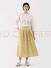 無印良品（MUJI）女式 漢麻棉輕便長裙 長半身裙女裙子 25年夏季女裝 BE1VBC5S 黃色 S （155/62A） 曬單實拍圖