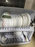 唐易廚房碗筷收納盒碗蝶架帶蓋放餐具裝碗箱碗柜碟盤家用瀝水置物架 透灰特大款-雙層【帶蓋防塵】 曬單實(shí)拍圖