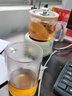 現代養生壺0.7升全玻璃燒水壺燉煮壺一體恒溫壺煮茶壺花茶泡茶壺辦公室一人用小型教師節禮物送老師【奶白色】旋鈕款 0.7L單壺 曬單實(shí)拍圖