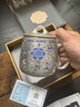 如瓷動人鎏銀汝窯茶杯高檔茶水分離青花水杯生日禮物送長輩領導伴手禮品 青花汝窯-鎏銀圓滿杯帶碟禮盒 200mL(含)-400mL(含) 曬單實拍圖