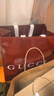 GUCCI古馳雙G帶扣皮革男士腰帶3厘米寬 黑色 90cm 曬單實(shí)拍圖
