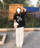 哈魯?shù)祥熗妊澟呵?025新款垂感窄版直筒肌理感寬松小個子山本奶芙褲 米白色 L 常規(guī)款(111-125斤） 曬單實拍圖
