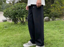 李寧運動褲男夏季薄款直筒寬松男士休閑褲子官方正品純黑色棉衛(wèi)褲長褲 黑色【常規(guī)直筒-拉鏈口袋】 L 曬單實拍圖
