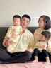 G. DUCKKIDS小黃鴨親子裝一家三口小月齡百天照周歲嬰兒連體衣爬服母女母子嬰 杏色(不加絨) 90 童裝(ME) 曬單實拍圖