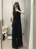 主意范（ZHUYIFAN）胖子大碼冰絲速干休閑褲男女夏季薄款直筒闊腿褲子垂感慵懶山本褲 A115-K171黑色升級(jí)冰絲褲 L 110-125斤 曬單實(shí)拍圖