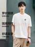 森馬（Semir）短袖t恤男吸濕速干國潮熊貓刺繡25夏新款上衣休閑短t 本白10102 XL 曬單實(shí)拍圖