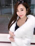 喜媽媽冬新娘仿狐貍毛披肩婚紗披風禮服旗袍皮草斗篷外套白色女 白色（豪華版） 曬單實拍圖