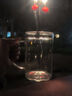 鋒上 玻璃吸管杯 水杯帶刻度大容量1000ml家用ins風辦公室學生女 提醒喝水杯【杯蓋+吸管】 曬單實拍圖