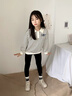 moonkids女童褲子秋裝打底褲春秋童裝2025新款兒童外穿秋季純棉休閑女寶寶 9658黑色（春秋款） 110 cm 曬單實(shí)拍圖