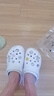 卡駱馳（crocs）女鞋厚底云朵洞洞鞋戶外休閑時(shí)尚一腳蹬沙灘鞋 206750-100 37-38 曬單實(shí)拍圖