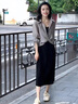 妃?，幮驴钸B衣裙女2025春夏女裝韓版時(shí)尚百搭防曬衣吊帶裙顯瘦套裝裙子 灰色襯衫+黑色吊帶裙 M 曬單實(shí)拍圖