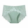 Cofni意大利卡芙尼女士?jì)妊澲械脱鼰o(wú)痕性感蕾絲邊透氣迷人女士棉三角褲 灰色+豆沙+綠色+膚色： 4條 XL ：建議體重110-130斤 曬單實(shí)拍圖