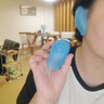 靜閑居防水耳罩洗頭洗澡用防中耳炎專用耳套耳朵耳塞防水罩神器護耳朵貼 藍色(1雙裝) 曬單實拍圖