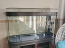 靚寵客廳家用中大型落地靠墻一體防爆玻璃熱帶魚(yú)缸新款底濾魚(yú)缸水族箱 深灰色（底濾+智能顯示屏+大禮包） 80x50x158cm 【一個(gè)門(mén)】長(cháng)/寬/高 曬單實(shí)拍圖