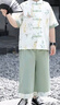 G.DUCKKIDS小黃鴨童裝兒童漢服女童夏季男童六一兒童節演出服夏天新中式校服 男童綠色 140 【建議10-11歲】 曬單實(shí)拍圖
