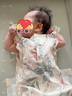 babylove嬰兒包屁衣夏季薄款純棉甜美國風女寶寶花邊袖三角哈衣外出夏裝 曬單實拍圖