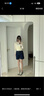 Teenie Weenie小熊牛仔短褲女2025年夏季新款活力簡(jiǎn)約休閑三分褲女 深藍色 XL (175) 曬單實(shí)拍圖