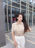 薩拉維夫 SLLAVIF品牌時(shí)尚高檔復古舒適襯衫女短袖2025新款氣質(zhì)顯瘦上衣純色襯衣女 白色 M 90--110 曬單實(shí)拍圖