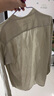 無印良品（MUJI）男式 漢麻水洗 立領(lǐng) 長袖襯衫 男士襯衣外套男裝25年夏季AC216A5S 淡綠色 S (165/84A) 曬單實(shí)拍圖