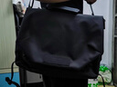 CavlslKcat機能斜挎包男大容量帆布休閑背包單肩手提電腦包大學(xué)生收納郵差包 黑色標準號 曬單實(shí)拍圖