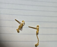 周六福輕婚嫁系列蝴蝶結(jié)黃金耳墜女生日禮物計(jì)價A0912513 一對 約2.02g 曬單實(shí)拍圖