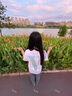 VLONESTAPLE宮崎駿的夏天漸變大LOGO印花短袖T恤男女同款白綠 VLTE25001白綠 M 曬單實(shí)拍圖