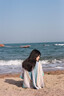 目丸民族風(fēng)新疆西藏旅游拍照披肩川西青海湖沙漠草原大西北穿搭斗篷女 孔雀藍(lán) 曬單實拍圖