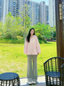 艾萊依（ERAL）女士防曬服2025新款防曬衣夏季UPF100+防紫外線(xiàn)涼感透氣原紗外套 夢(mèng)境花園（粉） M 160 曬單實(shí)拍圖