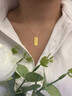中國(guó)珠寶5G硬金暴富招財(cái)吉言碎碎冰套鏈黃金項(xiàng)鏈送女友七夕情人節(jié)禮物 約3.9g 曬單實(shí)拍圖