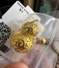 行金銀中足金999五帝幣手鏈轉(zhuǎn)運(yùn)珠金錢幣DIY編繩手串手繩 生日禮物 嘉慶通寶（克重多退少補(bǔ)） 約0.5g 曬單實(shí)拍圖
