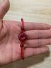 梅派平安扣紅繩手鏈腳鏈男女朱砂屬兔手工編織平安手繩SN6676 紅繩/朱砂平安扣(腳鏈) 曬單實(shí)拍圖