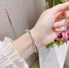 9999純銀手鐲女四葉草足銀手鐲實(shí)心推拉鐲子情人節(jié)送女友節(jié)日禮物 四葉草手鐲+證書+專柜禮盒 按件出售 曬單實(shí)拍圖
