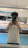 棉致t恤男純棉潮流純色小白寬松休閑短袖百搭情侶上衣 白色 L 曬單實拍圖