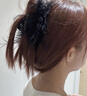 兩世歡羽毛抓夾女士發(fā)夾后腦勺發(fā)飾高級感夾子2025新款高端毛毛鯊魚夾 黑大號13CM 曬單實拍圖