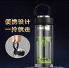 希樂大容量玻璃杯男女士帶茶隔水杯商務(wù)直身泡茶杯子帶提環(huán)白色520ml 曬單實(shí)拍圖