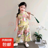 女童夏季套裝2025新款洋氣兒童衣服女國風新中式小女孩夏裝兩件套 圖片色 薄款 110 cm 曬單實拍圖