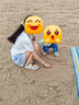 特步兒童童鞋女童透氣網(wǎng)布軟彈貓咪沙灘鞋 帆白/微波藍 36碼 曬單實拍圖